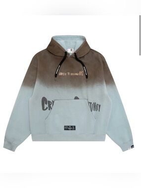 AAPE By A Bathing Ape Gradient Graphic Hoodie Blue Brown Size S